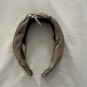 Black & Gold Metallic Braided Headband